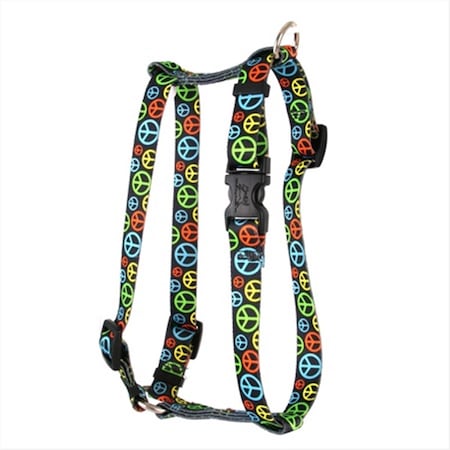 Neon Peace Signs Roman Harness - Large
